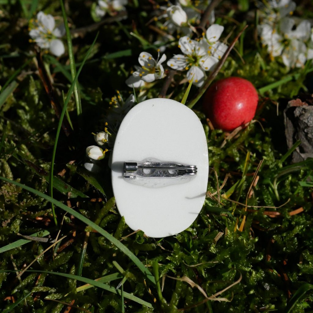 Broche lapin en vaisselle ancienne acier inoxydable